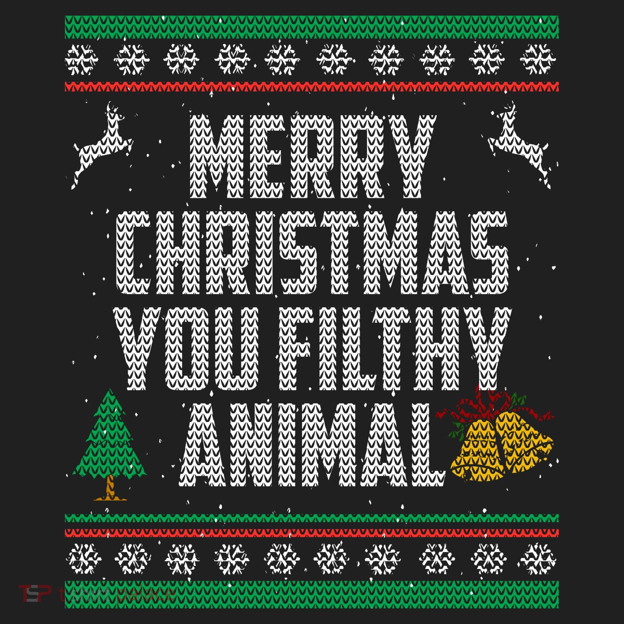 Merry Christmas You Filthy Animal Ugly Beanie