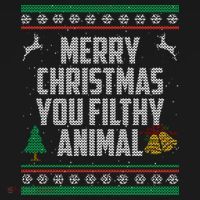 Merry Christmas You Filthy Animal Ugly Baby Bodysuit thumb 2