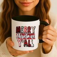 Merry Christmas Yall Holiday Festive Fun Coffee Mug thumb 3