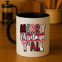 Merry Christmas Yall Holiday Festive Fun Coffee Mug thumb 4
