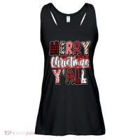Merry Christmas Yall Holiday Festive Fun Ladies Essential Flowy Tank thumb 0