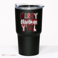 Merry Christmas Yall Holiday Festive Fun Tumbler thumb 0