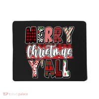 Merry Christmas Yall Holiday Festive Fun Mousepad thumb 0