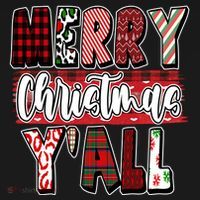 Merry Christmas Yall Holiday Festive Fun Mousepad thumb 1
