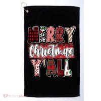 Merry Christmas Yall Holiday Festive Fun Golf Towel thumb 0