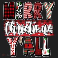 Merry Christmas Yall Holiday Festive Fun Golf Towel thumb 3
