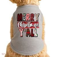 Merry Christmas Yall Holiday Festive Fun Doggie Tank thumb 0