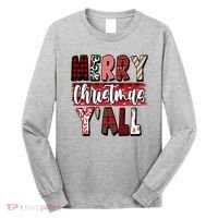 Merry Christmas Yall Holiday Festive Fun Long Sleeve Shirt thumb 0