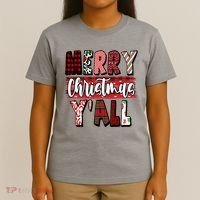 Merry Christmas Yall Holiday Festive Fun T-Shirt thumb 4