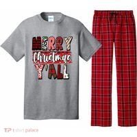 Merry Christmas Yall Holiday Festive Fun Pajama Set thumb 0