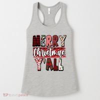 Merry Christmas Yall Holiday Festive Fun Women's Tank Top thumb 0
