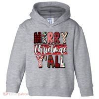 Merry Christmas Yall Holiday Festive Fun Toddler Hoodie thumb 0