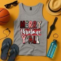 Merry Christmas Yall Holiday Festive Fun Tank Top thumb 4