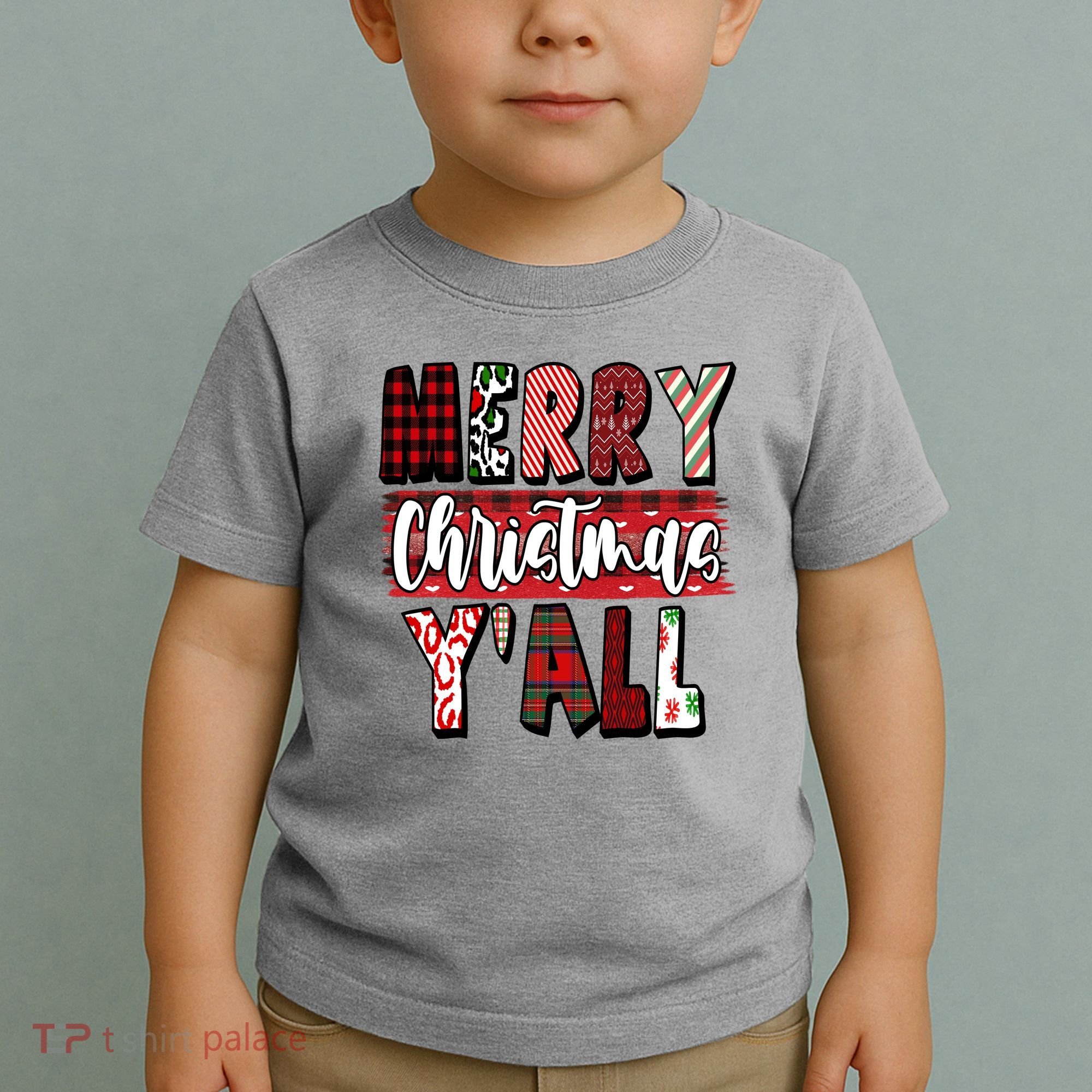 Merry Christmas Yall Holiday Festive Fun Toddler T-Shirt