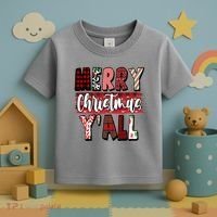 Merry Christmas Yall Holiday Festive Fun Toddler T-Shirt thumb 3