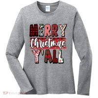 Merry Christmas Yall Holiday Festive Fun Women's Long Sleeve Shirt thumb 0
