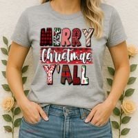 Merry Christmas Yall Holiday Festive Fun Women's T-Shirt thumb 2