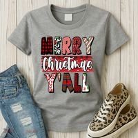Merry Christmas Yall Holiday Festive Fun Women's T-Shirt thumb 3