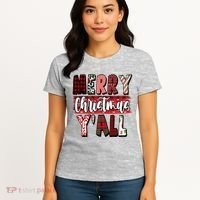 Merry Christmas Yall Holiday Festive Fun Women's T-Shirt thumb 4