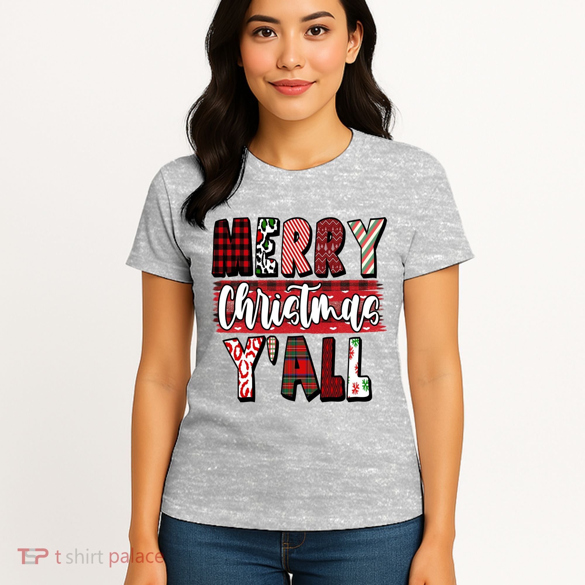 Merry Christmas Yall Holiday Festive Fun Women's T-Shirt