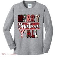Merry Christmas Yall Holiday Festive Fun Kids Long Sleeve Shirt thumb 0