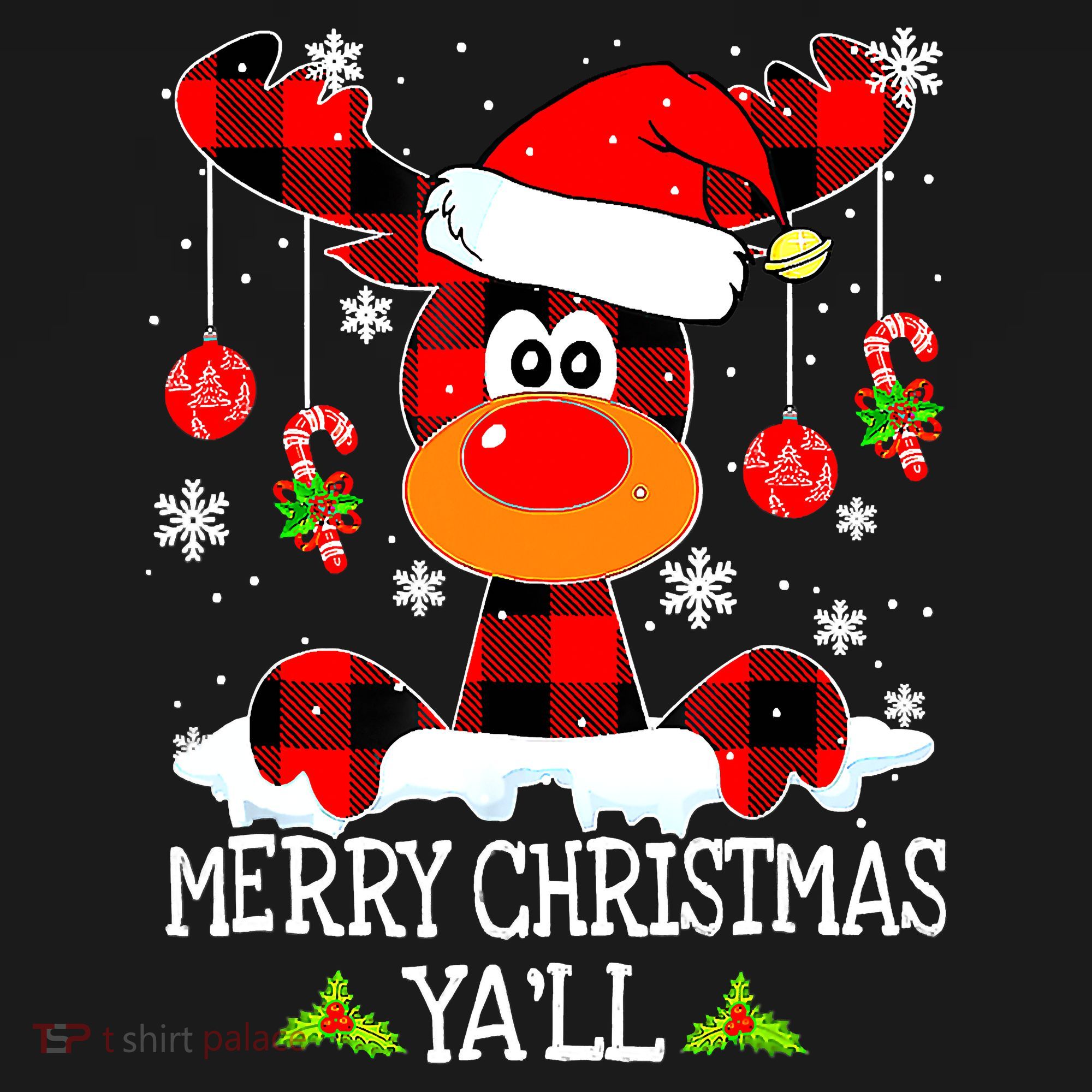 Merry Christmas Y'all Gifts Leopard Buffalo Plaid Xmas Women's Hoodie