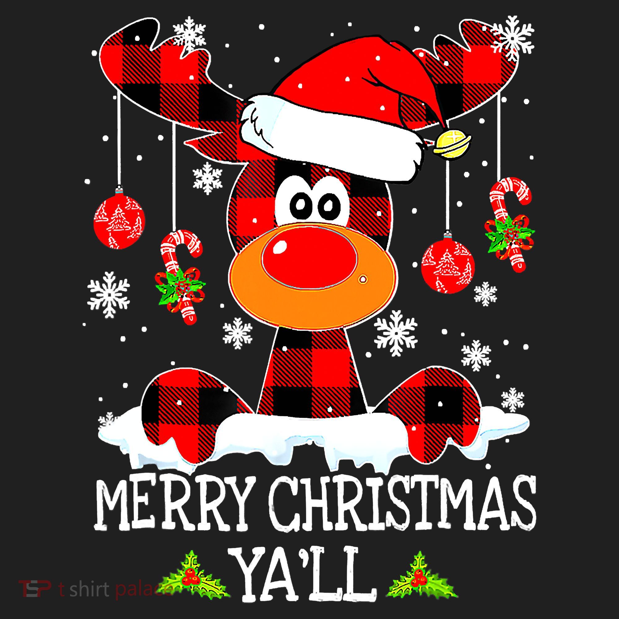 Merry Christmas Y'all Gifts Leopard Buffalo Plaid Xmas Hat