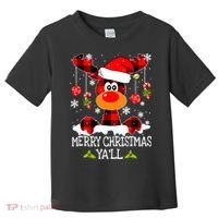 Merry Christmas Y'all Gifts Leopard Buffalo Plaid Xmas Toddler T-Shirt thumb 0