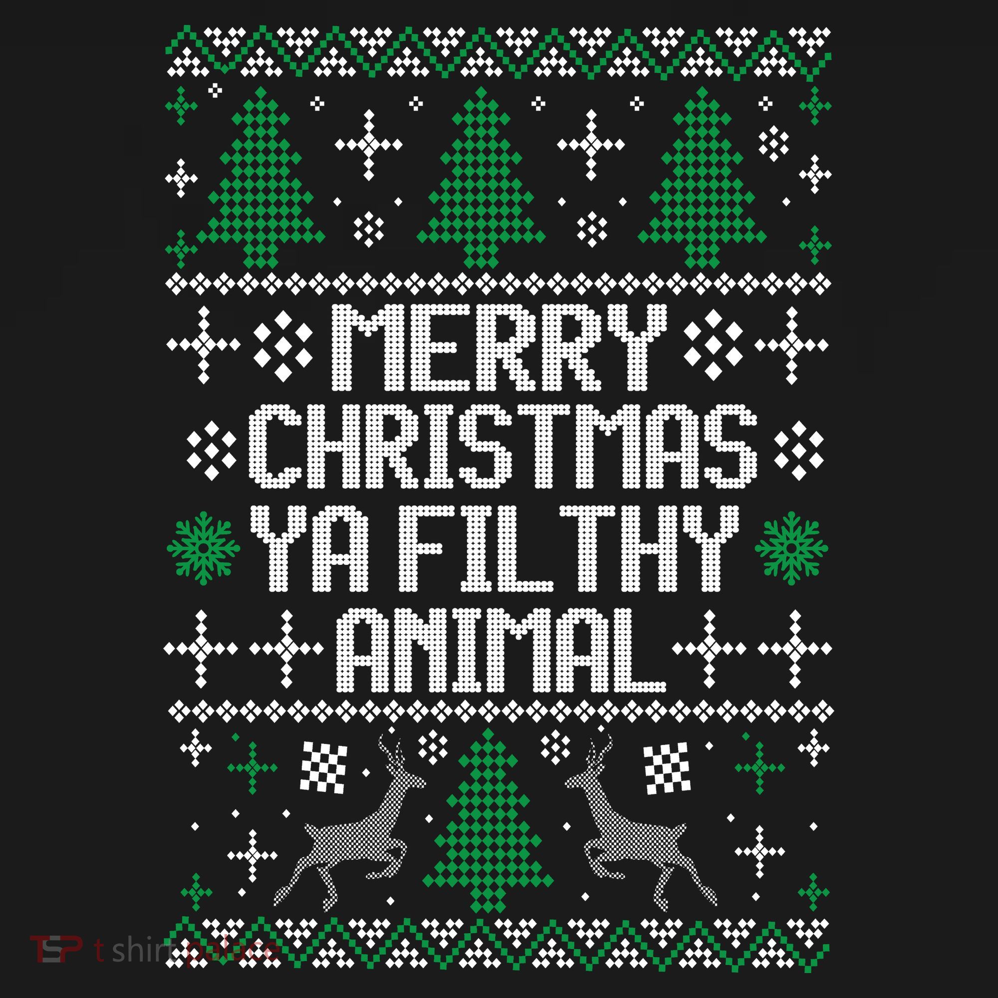 Merry Christmas Ya Filthy Animal Ugly Sweater Funny Xmas Gift Women's Tank Top