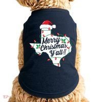 Merry Christmas Y'All Texas State Texan Doggie Tank thumb 0