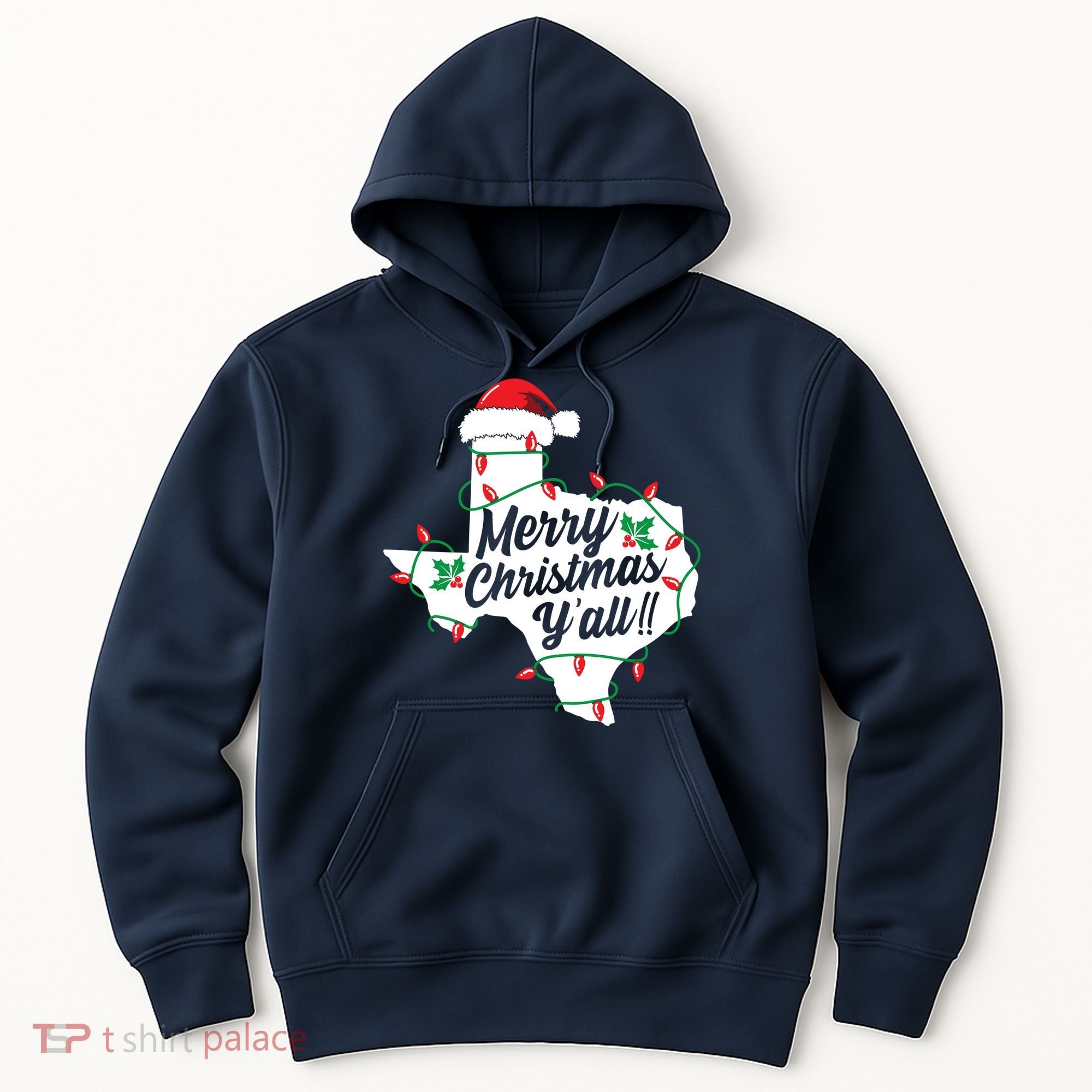 Merry Christmas Y'All Texas State Texan Hoodie