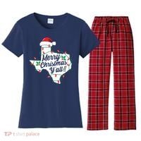 Merry Christmas Y'All Texas State Texan Women's Flannel Pajama Set thumb 0