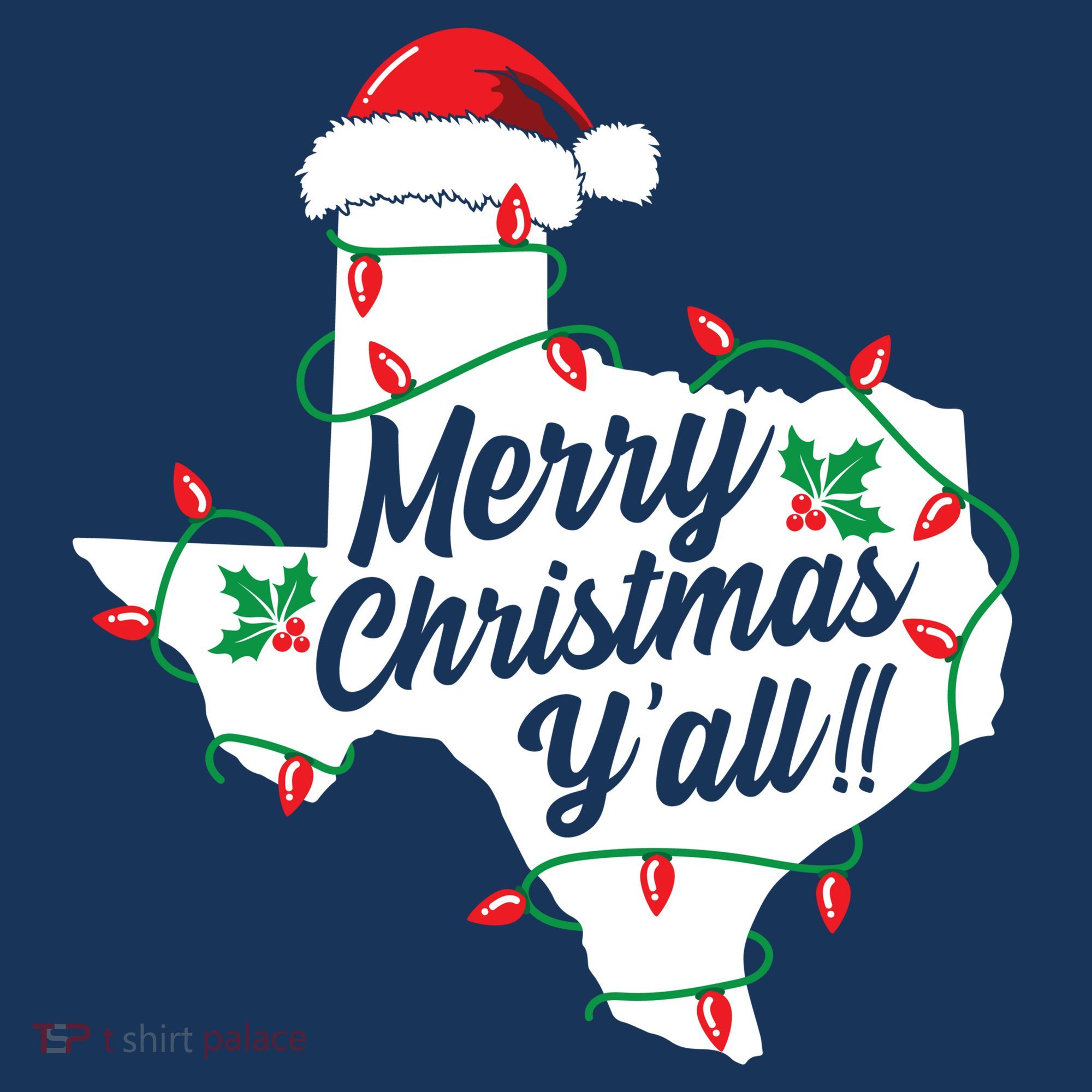 Merry Christmas Y'All Texas State Texan Mousepad