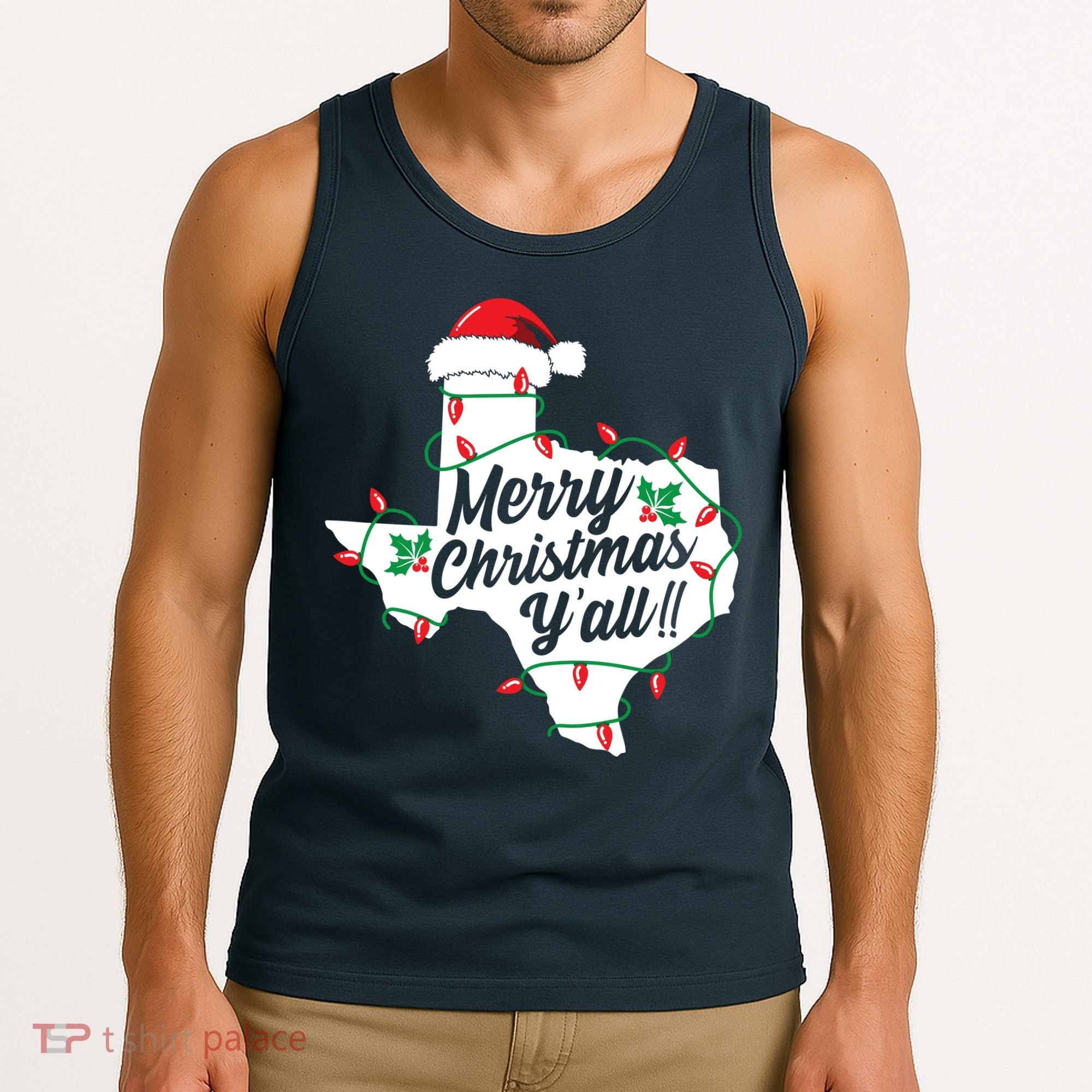 Merry Christmas Y'All Texas State Texan Tank Top