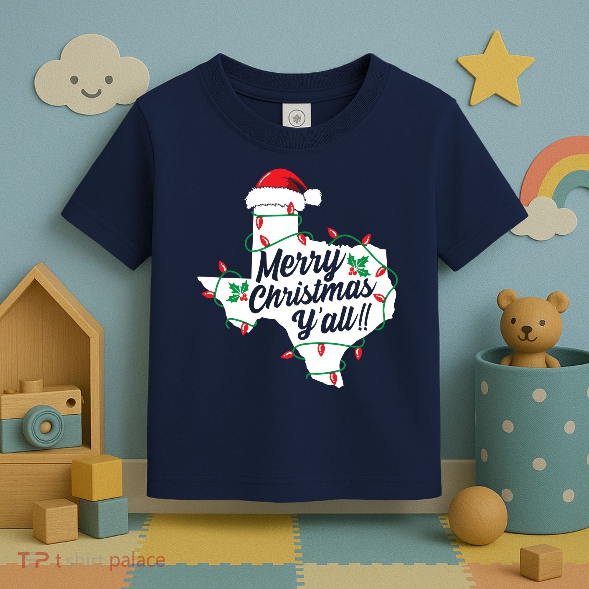 Merry Christmas Y'All Texas State Texan Toddler T-Shirt