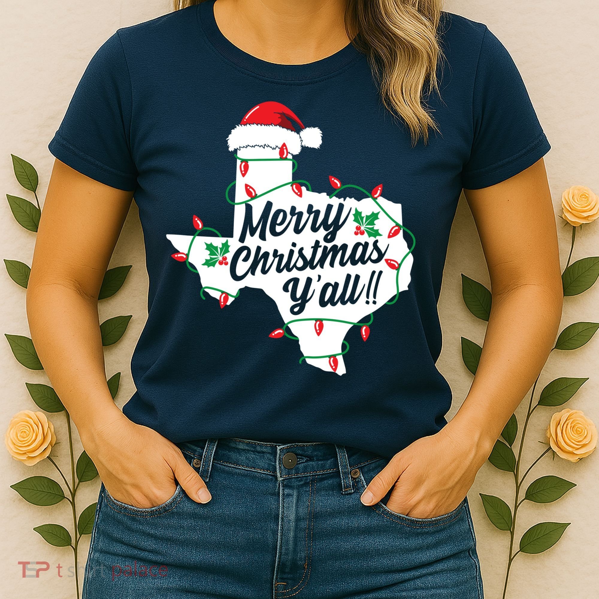 Merry Christmas Y'All Texas State Texan Women's T-Shirt