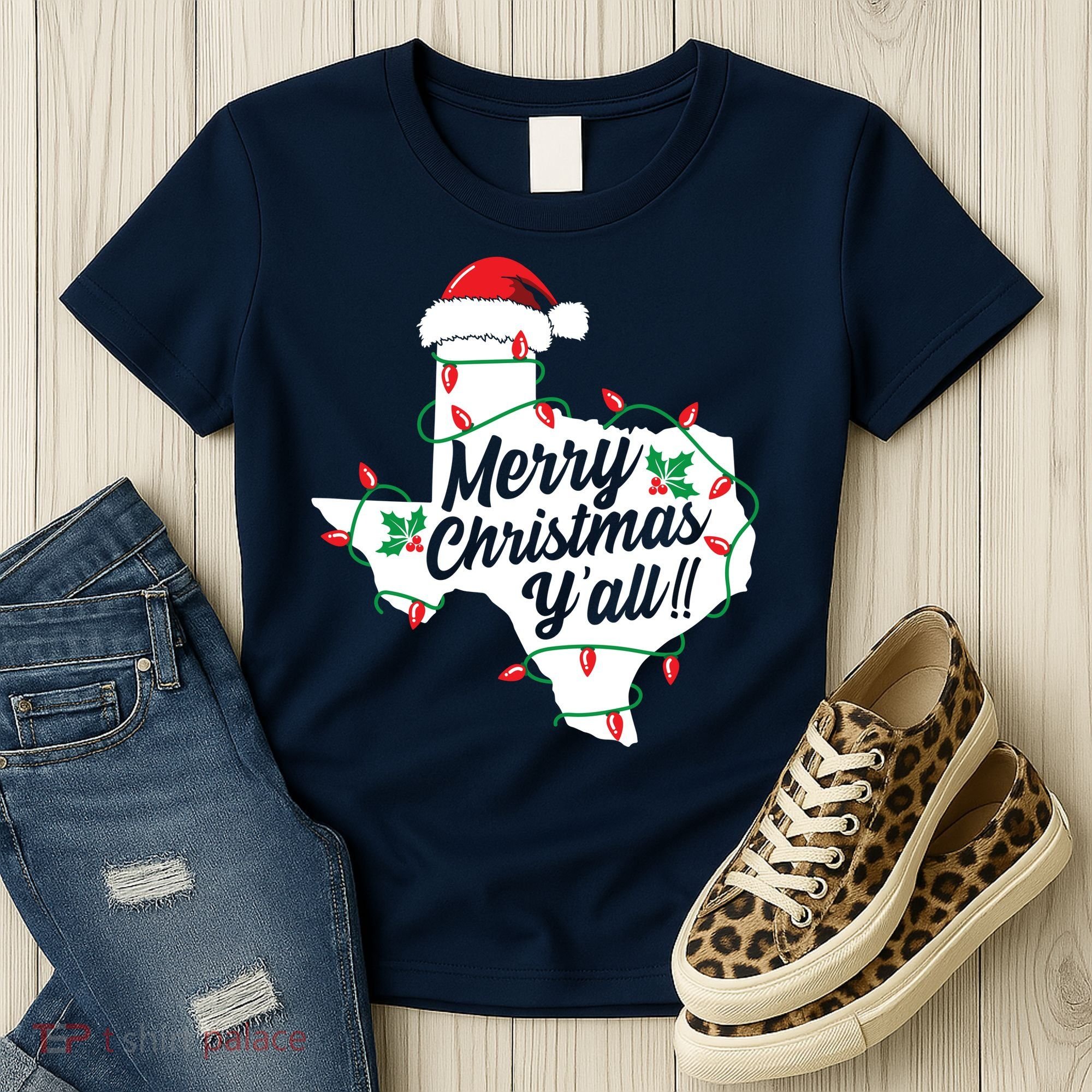 Merry Christmas Y'All Texas State Texan Women's T-Shirt