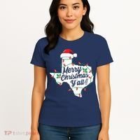 Merry Christmas Y'All Texas State Texan Women's T-Shirt thumb 4