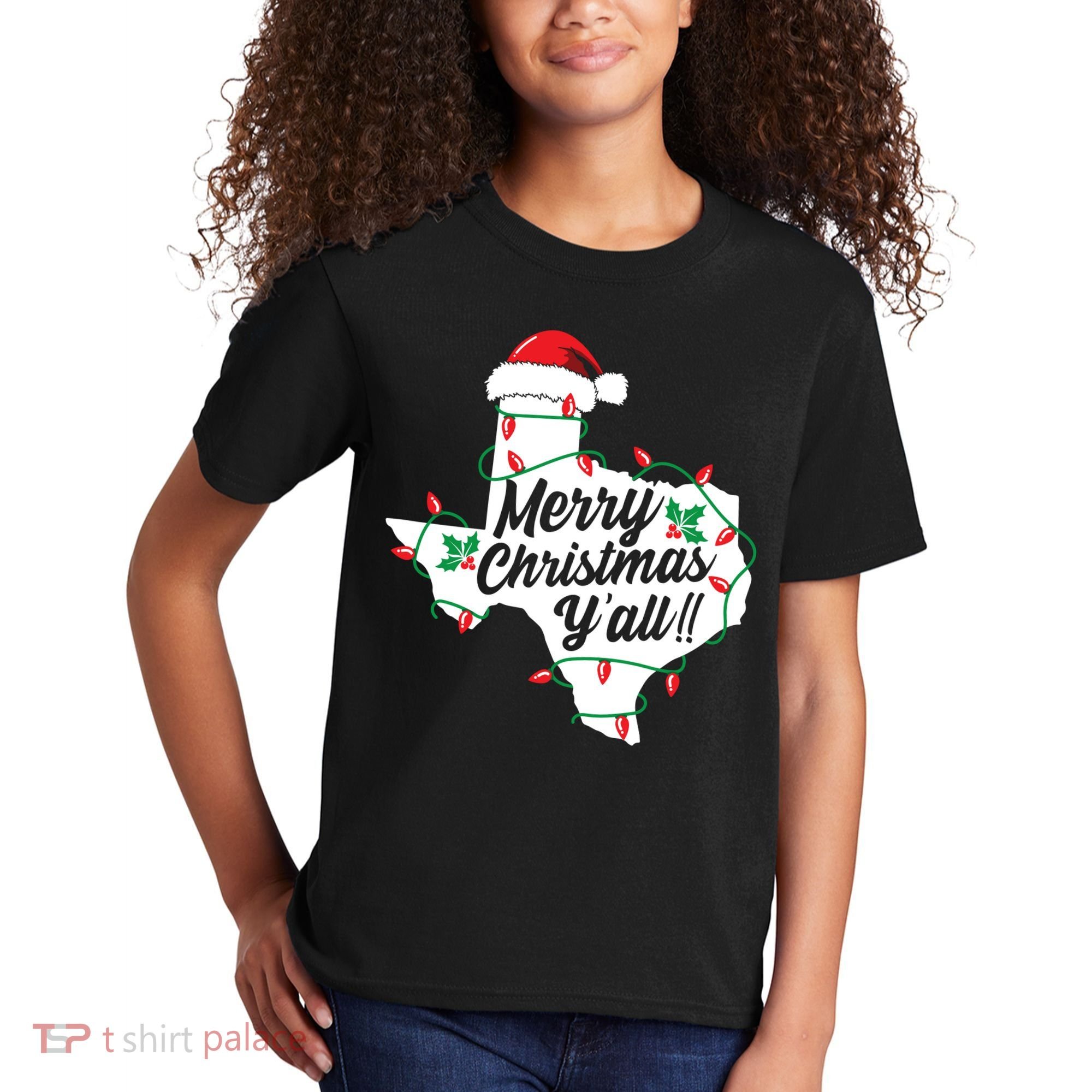 Merry Christmas Y'All Texas State Texan Kids T-Shirt