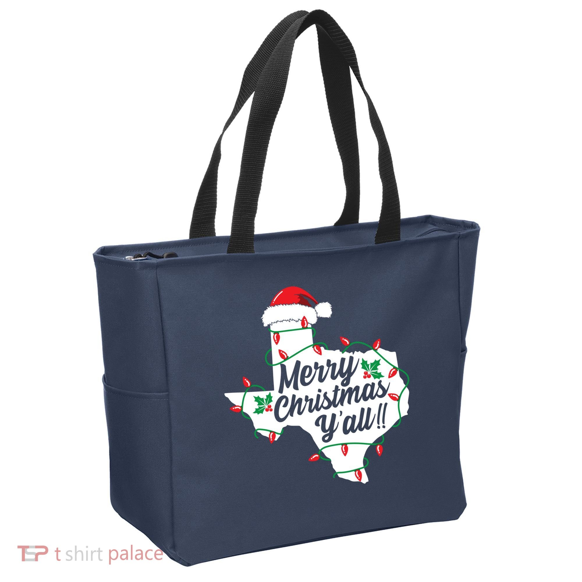 Merry Christmas Y'All Texas State Texan Tote Bag