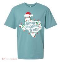 Merry Christmas Y'All Texas State Texan Sueded Cloud Jersey T-Shirt thumb 0