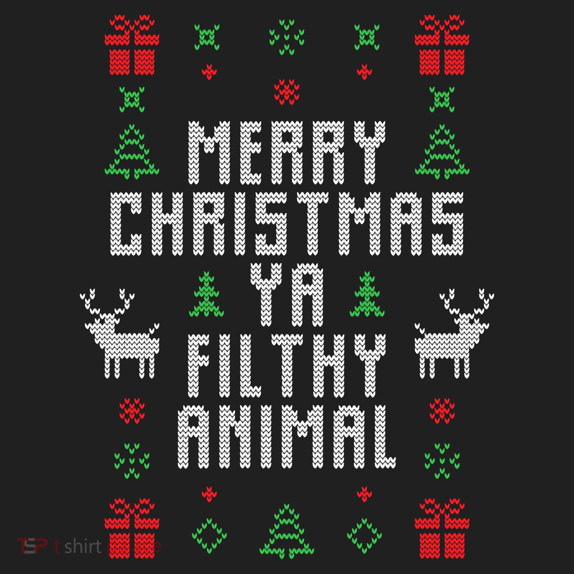 Merry Christmas Ya Filthy Animal Ugly Christmas Sweater Hat
