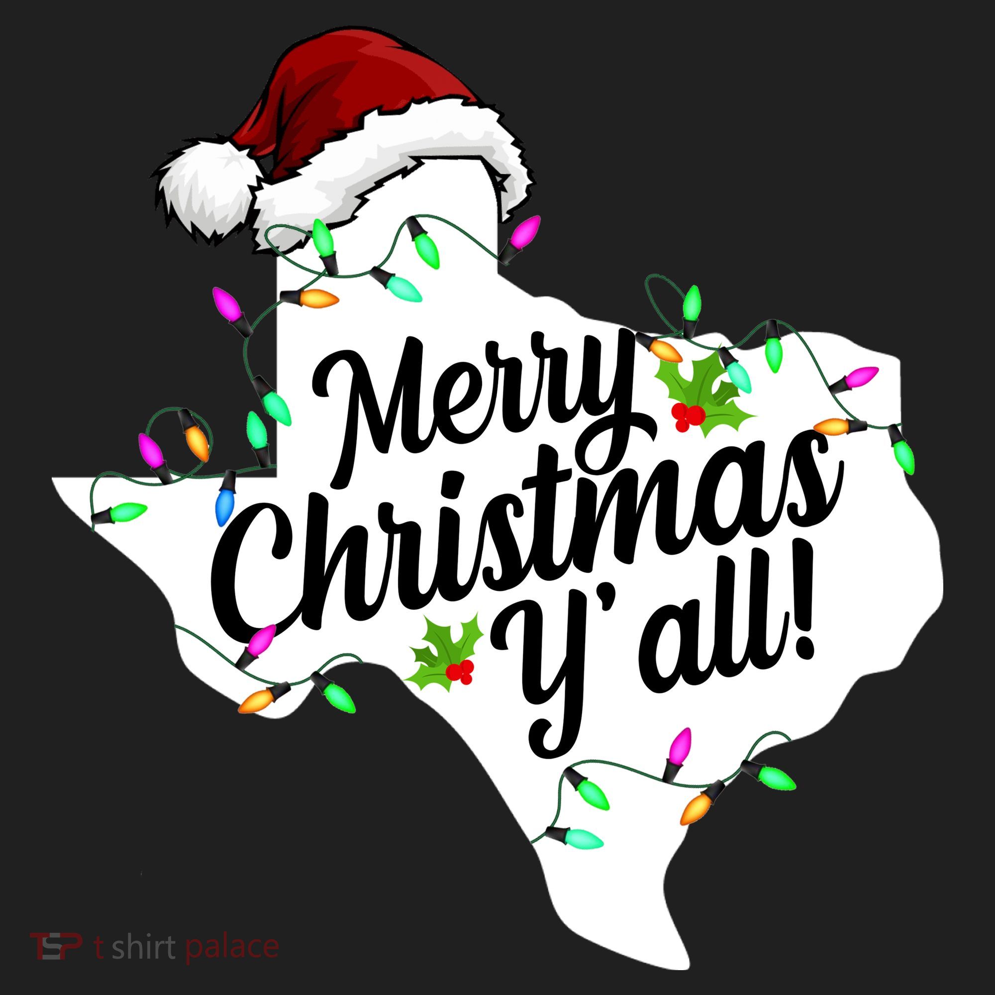 Merry Christmas Y'all Texas State Beanie