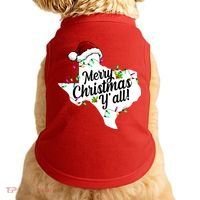 Merry Christmas Y'all Texas State Doggie Tank thumb 0