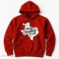 Merry Christmas Y'all Texas State Hoodie thumb 0