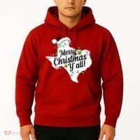 Merry Christmas Y'all Texas State Hoodie thumb 2