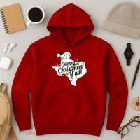 Merry Christmas Y'all Texas State Hoodie thumb 3