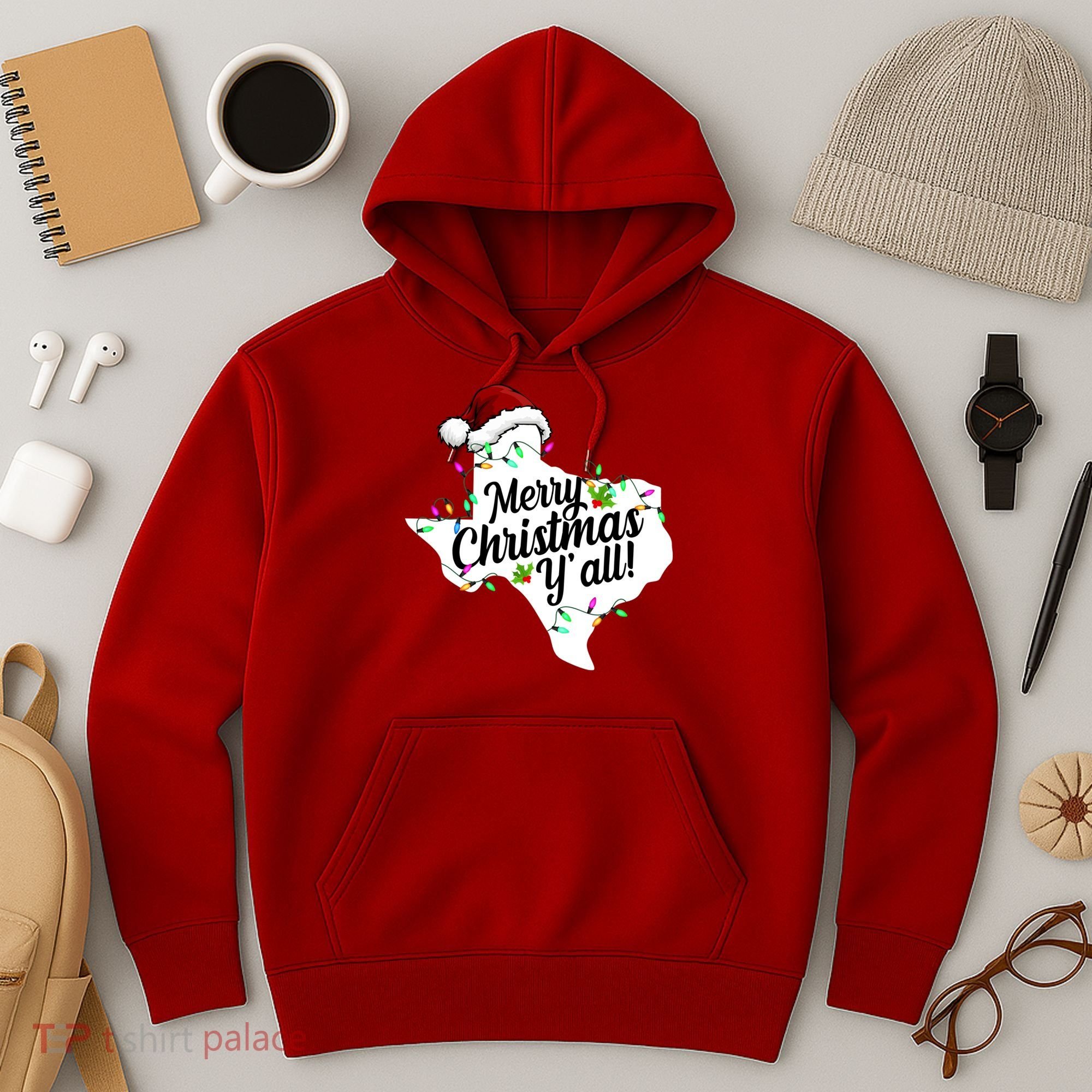 Merry Christmas Y'all Texas State Hoodie