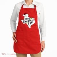 Merry Christmas Y'all Texas State Apron thumb 2