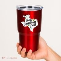 Merry Christmas Y'all Texas State Tumbler thumb 2